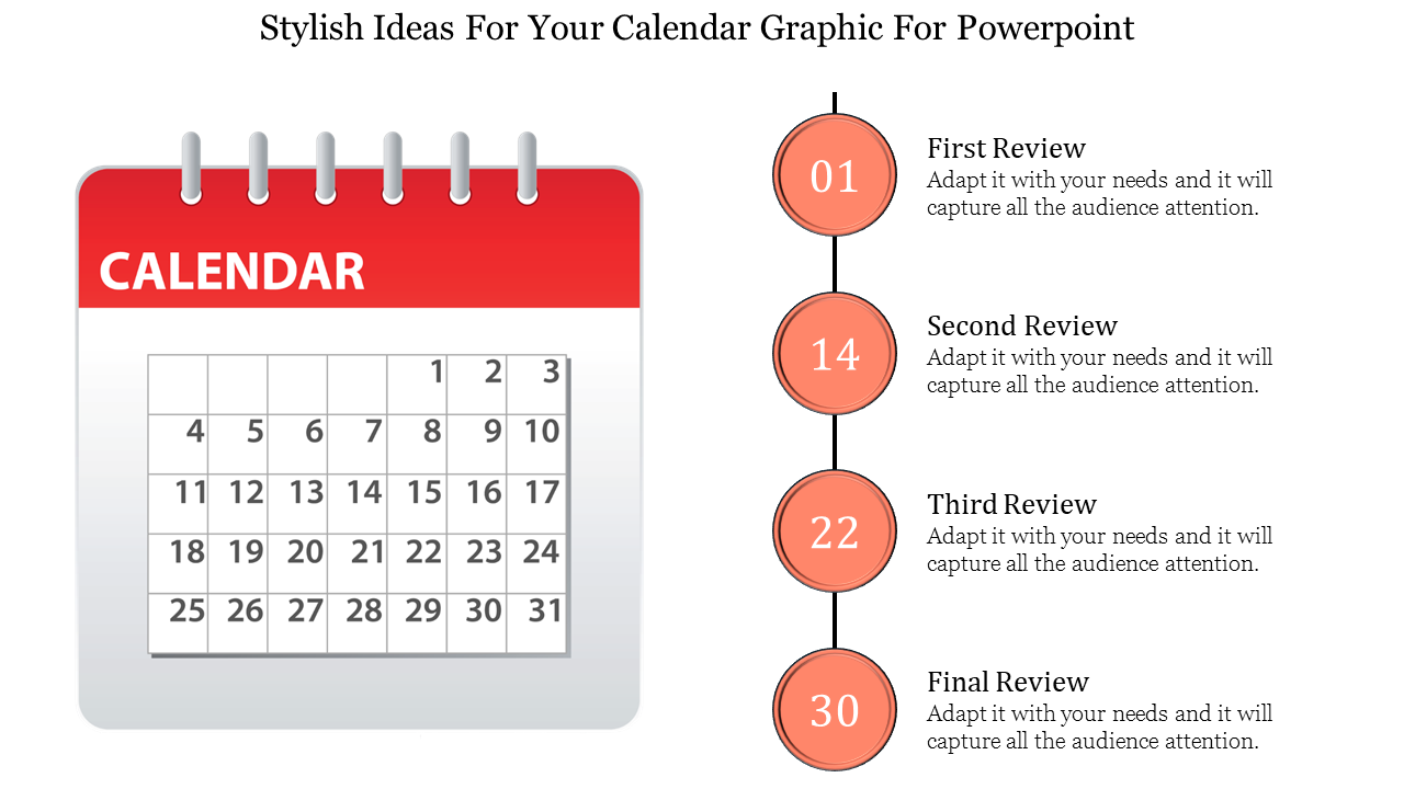 Impressive Calendar Graphic For PowerPoint Template